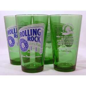  Rolling Rock Pint Glass 4 Pack 