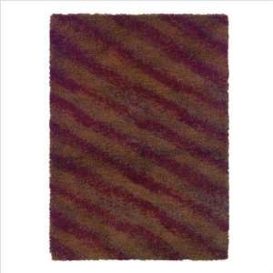   6001/39 Visions Shag Diagonals Rusty Shag Rug Furniture & Decor