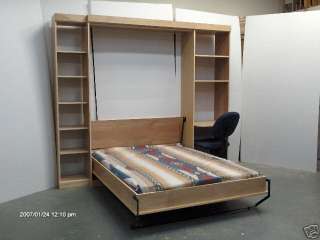 Murphy Panel Bed with Desk and Side Cabinet (Full size)  