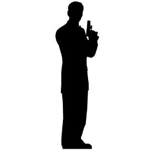 Secret Agent Male (James Bond Style) Single Pack   Silhouette Lifesize 