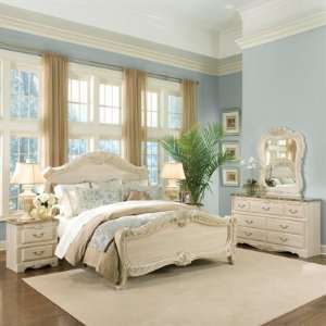  Rococo Queen Panel Bed In Creamy Finish by Standard Furniture 