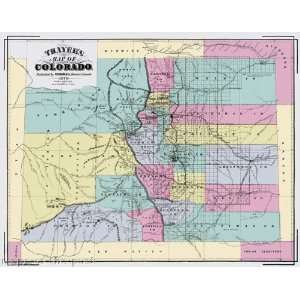  COLORADO (CO) TERRITORY BY RICHARDS & CO. 1873 MAP