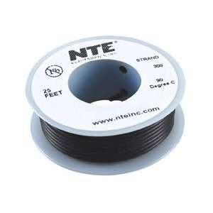  NTE Stranded 24 AWG Hook Up Wire Black 25 ft. Electronics