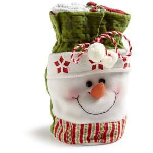  DII Snowman Gift Bag with Towels Set