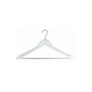  White Flat Suit Hanger w/ Pant Bar [ Bundle of 25 ]