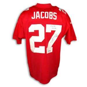  Brandon Jacobs Autographed New York Giants Red Reebok 
