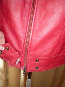 Harley Davidson Factory Distressed Red Ambition Leather Jacket HD 