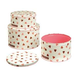 Emma Bridgewater Set of Three Cake Tins Pink Hearts.  