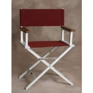  White Frame Monterey Directors Chair Color Forest Green 