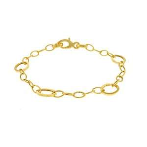  14k Yellow Mixed Links High Polish Bracelet   JewelryWeb 