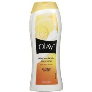 Olay Ultra Moisture Body Wash with Shea Butter 12 oz (Quantity of 5)