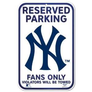  New York Yankees Mlb Reserved Parking Sign 11X17 Wincraft 