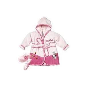  Avon Tiny Tillia Hooded Bathrobe with Booties   Pink Baby