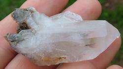 green phantom Arkansas Quartz Crystal DT mossy chlorite inclusions 