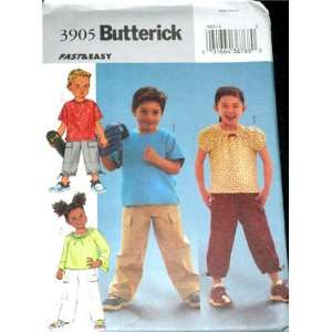  Butterick Sewing Pattern 3905 Girls & Boys Tops & Pants 