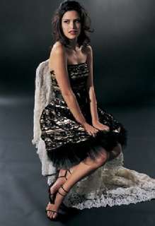   Jessica McClintock Black Lace Gold Satin Formal Dress Size 3  