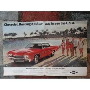  1972 Chevrolet Impala. print advertisement centerfold 13 