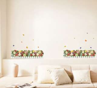 flower garden wall decor stickers mural decal art graphic removable