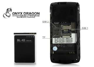 Onyx Dragon   3.6 Android 2.2 Smartphone Dual SIM+Wifi  