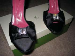 Kate Spade GALI Sandals BLACK Jewel Vap Heels Sz 10 NIB  