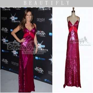 Sexy V neck Sequins Halloweens Prom Evening Gown Dress  