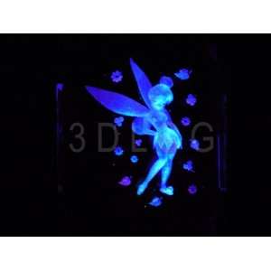  Disney Tinkerbell Standing with Flowers 3D Laser Etched 