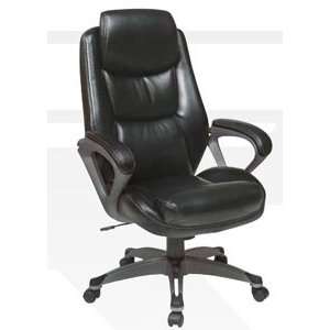 Executive Eco Leather Chair with Padded Arms, Headrest and Coated Base 