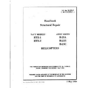 Hiller HTE H 23 Helicopter Structural Manual OH 23 