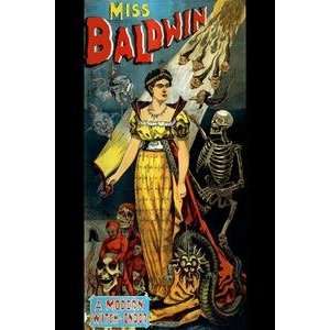   poster printed on 20 x 30 stock. Miss Baldwin, a modern witch of Endor