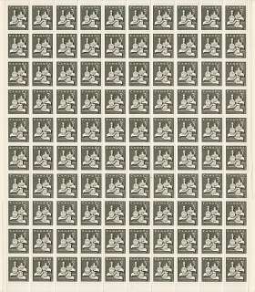 full sheet unitrade 443 mint with no hinges 1965 canada christmas 