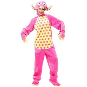   Party By Charades Pink Mini Monster Adult Costume / Pink   Size Large