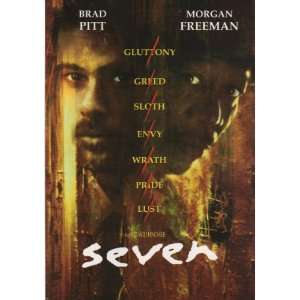  Seven   Brad Pitt   Movie Poster Print   8 x 11 