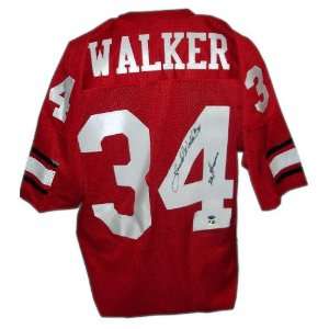 Herschel Walker Georgia Bulldogs Autographed Red Russell Jersey with 