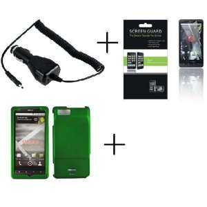 Motorola Droid Xtreme MB810 Green Rubberized Hard Protector Case 