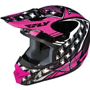  Fly Racing Kinetic Flash Motocross Youth Helmet Pink/Grey 