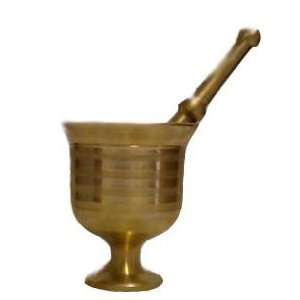 Brass Mortar and Pestle 4 in. high Grocery & Gourmet Food