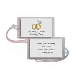  personalized luggage tags   wedding rings