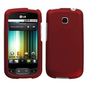  Titanium Solid Red Phone Protector Cover for LG P509 