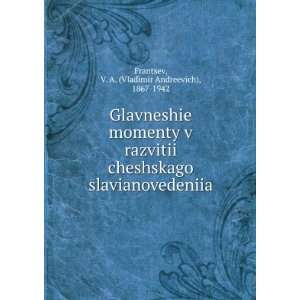 Glavneshie momenty v razvitii cheshskago slavianovedeniia (in Russian 