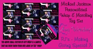Personalised Wrapping Paper & Tag Set Michael Jackson  