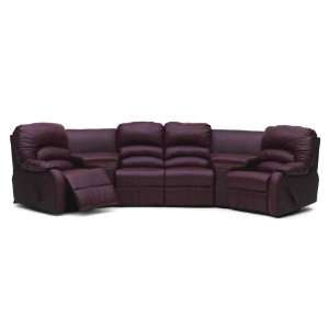    Landmark Leather Match Home Theater Sectional