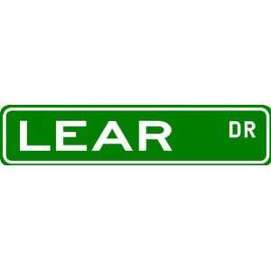  LEAR Street Sign ~ Family Lastname Sign ~ Gameroom 
