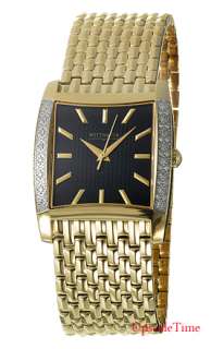 Wittnauer 12E030 Metropolitan Black Dial Stainless Steel Gold Plated 