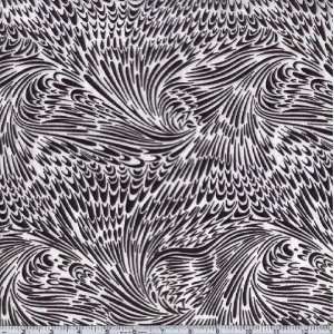   Organza Waves Sliver/Black Fabric By The Yard Arts, Crafts & Sewing