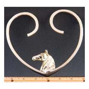  Mayer Mill Brass Horse Heart Trivet 