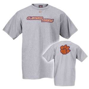 Nike Clemson Tigers Ash Misdirection T shirt  Sports 