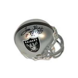 Tom Flores Oakland Raiders Autographed Riddell Mini Football Helmet 