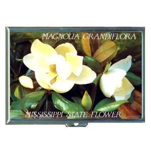 Mississippi Magnolia Flower ID Holder, Cigarette Case or Wallet MADE 