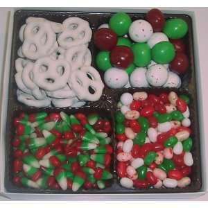   Mix Jelly Beans, Reindeer Corn, Christmas Malt Balls, & White Pretzels