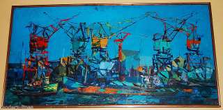 MIGUEL IBARZ Modernist Oil Painting Spanish Listed  